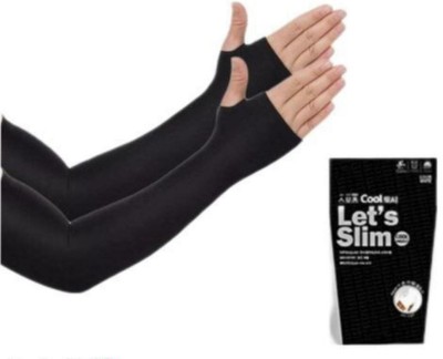 RAKESH NYLON ARM Sleeve FOR MEN & WOMEN, (M, Black) Cotton Arm Warmer(Black)