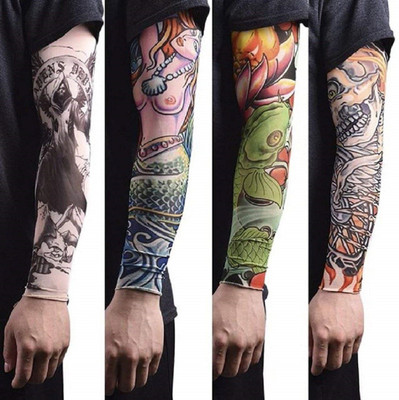 Kolva Protection Tattoo Arm Sleeves for Dust and Pollution Protection -( Multicolur), Nylon Arm Warmer(Multicolor)