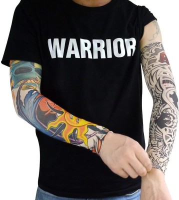 Crystal zone Nylon Arm Sleeve For Men & Women With Tattoo(Free, Multicolor)