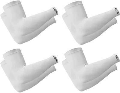 xoalt Cotton Arm Sleeve For Men & Women(Free, White)