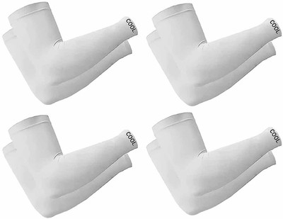 xoalt Cotton Arm Sleeve For Men & Women(Free, White)