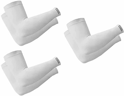 xoalt Cotton Arm Sleeve For Men & Women(Free, White)