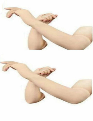 JD DASSSON Nylon Arm Sleeve For Men & Women(Free, Beige)