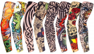 Fashionon Cotton Arm Sleeve For Men & Women With Tattoo(Free, Multicolor)