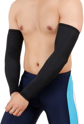 Easymart Nylon, Cotton Arm Sleeve For Men & Women(Free, Black)