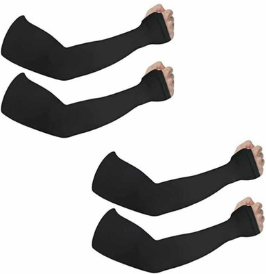 Akeeta Nylon Arm Sleeve For Men & Women(Free, Black)