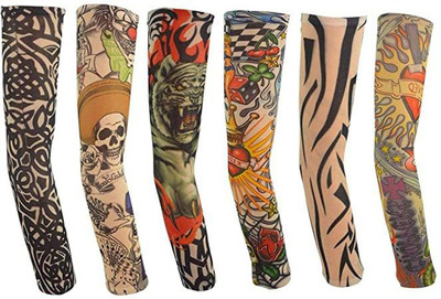 Fashionon Cotton Arm Sleeve For Men & Women With Tattoo(Free, Multicolor)
