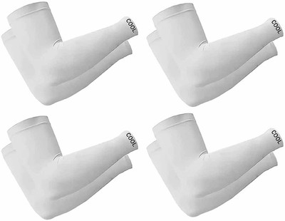 xoalt Cotton Arm Sleeve For Men & Women(Free, White)