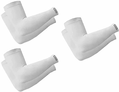 xoalt Cotton Arm Sleeve For Men & Women(Free, White)