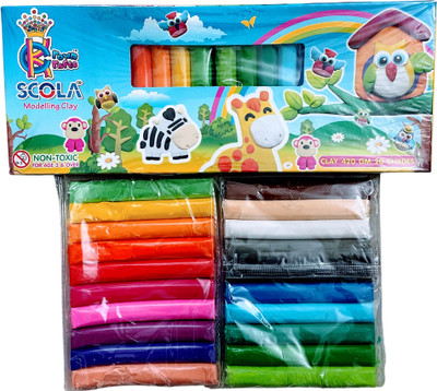 Blue Wish Pack of 20 SHADE Non-Toxic Modelling Fluffy Foam Bouncing Air Dry Clay for Kids Art Clay(420 g)