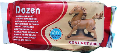 URBAN BOX Dozen Natural Air-Dry Clay, Brown,All-Purpose Clay for Sculpting for Art & craft Art Clay(500 g)
