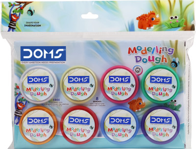 DOMS MODELLING DOUGH 8 SHADES(200 GM) Art Clay(200 g)