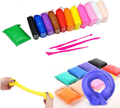 Nimrit Decoration 12pc Art and Craft Air Dry Super Clay with Molding Tools Kit for Kids Art Clay(120 g)