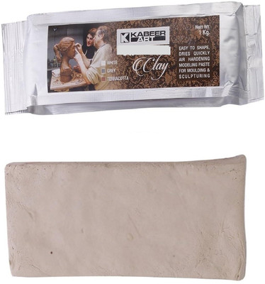 FRKB Kabeer Art White 1kg Air Hardening Modelling Clay (1000 Grams) Art Clay(1 kg)