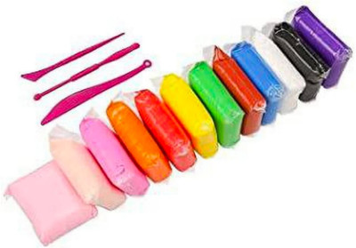 ghorela Ultra Light Different Color Clay with Tools Set for Kids (12 pcs) Art Clay(12 g)