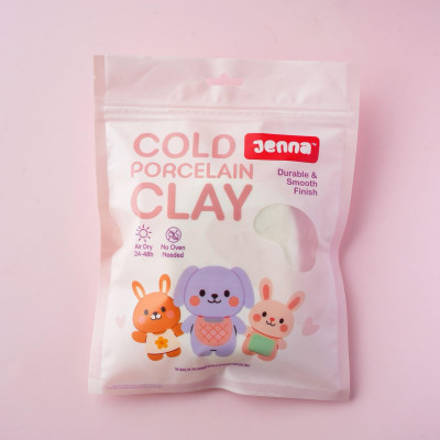 Jenna Cold Porcelain Clay | Non-Toxic, Ideal for charms and miniatures | Air Dry Art Clay(300 g)