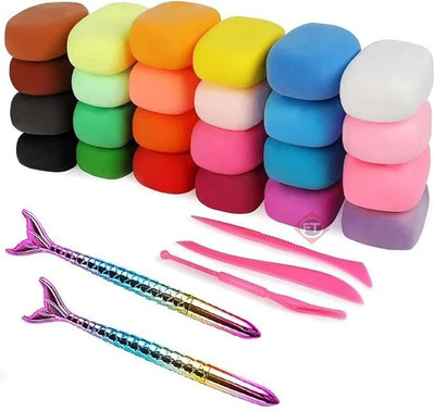 Eclet 12 Colours Modelling Clay for Kids, Safe and No-Toxic Modeling Clay z7 Art Clay(12 g)