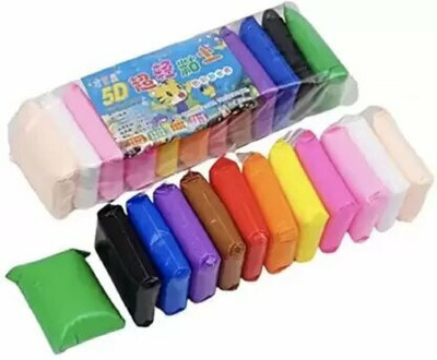 Vishal Creations Bouncing Different Color Clay with Tools Set for Kids (Pack of 12 pcs) Art Clay(100 kg)