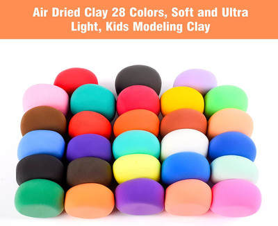 Eclet Colorful DIY Non Toxic Super Light Air Dry Modeling Clay For Kids (12 Units)A115 Art Clay(12 g)