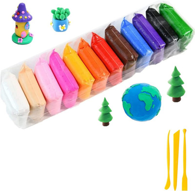 Eclet 12 Air Dry Clay Colorful Children Soft Clay, Creative, Non-Toxic Art Clay e147 Art Clay(12 g)