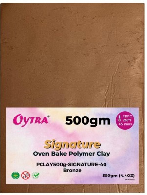 OYTRA Polymer Clay Oven Bake Clay for Jewellery Figurine Canes Making Bronze 40 Art Clay(500 g)