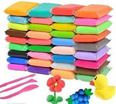 Ink spot Ultra Light Modelling Bouncing Clay with Tools for Kids (Pack of 24) Art Clay(0.1 kg)
