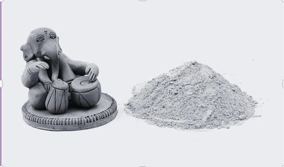 Saki Redolence Premium Shadu Mitti Powder for Modelling, Pottery, Ganpati Bappa Idol-Making Art Clay(500 g)