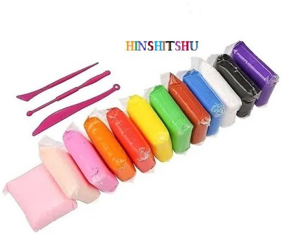 HINSHITSHU 12 Different Colours Very Soft Super Light Air Dry Art & Craft Art Clay(12 g)