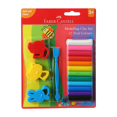 FABER-CASTELL 12 Mod 150 G With Toys Blister Art Clay(150 g)