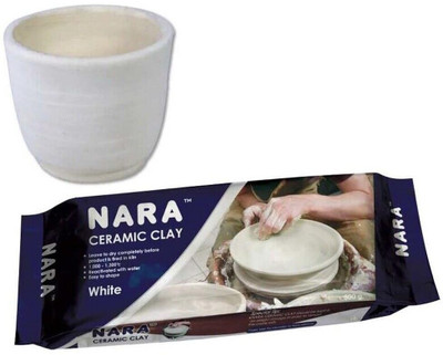 Artline White Ceramic Clay Pack of 2 – Heavyweight Modelling Material for DIY & Decor Art Clay(500 g)