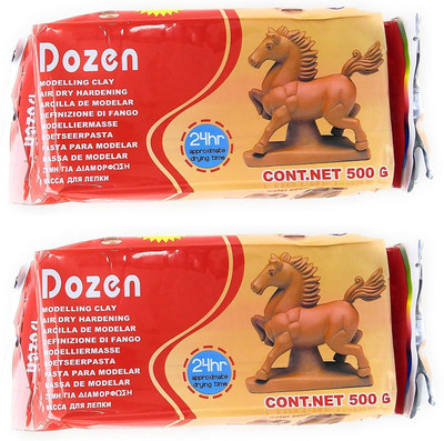 Da Novira Dozen 1 kg All-Purpose Air-Dry Modeling Clay for Art,Sculpting, Hand Modeling_02 Art Clay(1 kg)