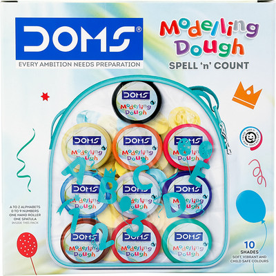 DOMS Modelling Dough 10 Shades Art Clay(250 g)