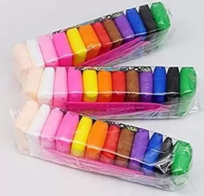 Eclet Colorful DIY Non Toxic Super Light Air Dry Modeling Clay For Kids (12 Units)A16 Art Clay(12 kg)