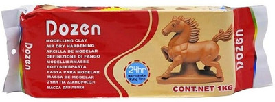 Chrome Dozen Natural Air-Dry Hardening Clay, Brown Modelling Art Clay(1 kg)