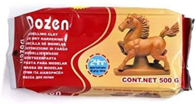 Qalam Kaari Dozen Natural Air-Dry Clay All-Purpose Modeling Clay for Sculpting Art Clay(500 g)