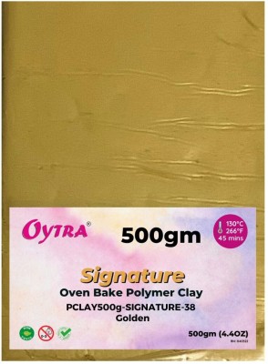 OYTRA Polymer Clay Oven Bake Clay for Jewellery Figurine Canes Making Gold 38 Art Clay(500 g)