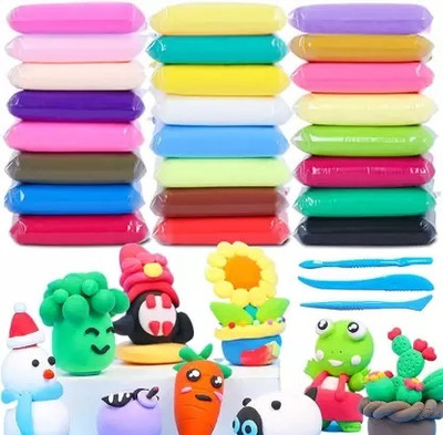 Eclet Colorful DIY Non Toxic Super Light Air Dry Modeling Clay For Kids (12 Units)A22 Art Clay(12 kg)