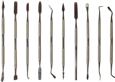 RELIBBA 10 pcs Double Ended Wax Carvers, spatulas & Modeling Tools Wax Carviers tool kit