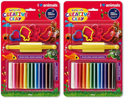 BM ENTERPRISES Rangeela Creative Clay - Shades Art Clay Art Clay set of 2 Art Clay(2 g)