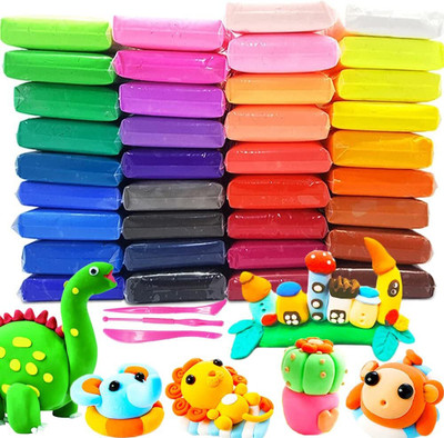 Eclet Colorful DIY Non Toxic Super Light Air Dry Modeling Clay For Kids (12 Units)A107 Art Clay(12 g)