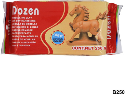 Vintager Dozen Modelling Clay 250g Pack of 1 (Brown) Art Clay(250 g)