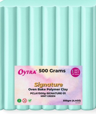 OYTRA Polymer Clay Oven Bake Clay for Jewellery Figurine Canes Making Mint Green 48 Art Clay(500 g)