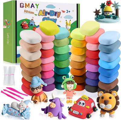 Eclet Colorful DIY Non Toxic Super Light Air Dry Modeling Clay For Kids (12 Units)A135 Art Clay(12 g)