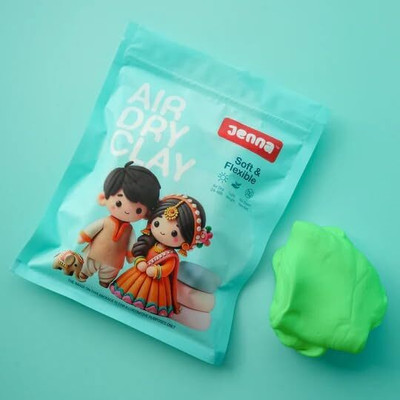 Jenna Air-Dry Clay-Green | Non-Toxic, Lightweight Modeling Clay for Kids & Adults Art Clay(300 g)