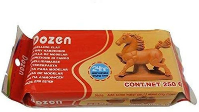 URBAN BOX Dozen Natural Air-Dry Clay, Brown,All-Purpose Clay for Sculpting for Art & craft Art Clay(250 g)