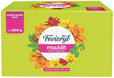 Fevicryl Mouldit 900 gm 450g Hardener 450g Resin Art Clay(0.9 kg)