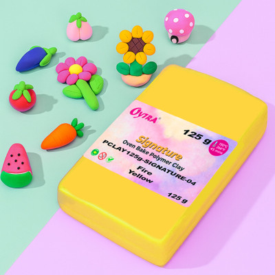 OYTRA Polymer Oven Bake Clay for Jewelry Making Fire Yellow Color Art Clay(125 g)