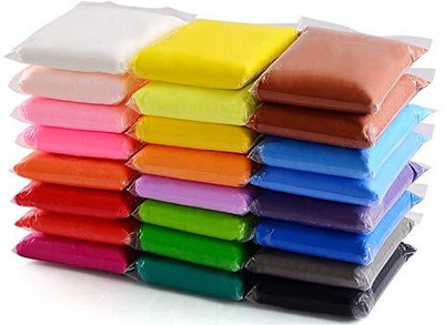 ASUNFISH 24 Pcs Colours Colors Air Dry Clay. Super Light DIY Clay for Model Air Dry