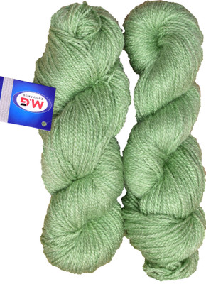M.G Enterprise Rabit Excel Apple Green (400 gm) Wool Hank Hand knitting wool / Art Craft soft fingering crochet hook yarn, needle knitting yarn thread dyed