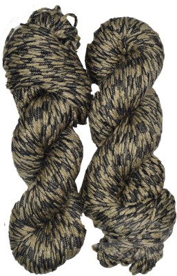 KNIT KING VARDHMAN Fantasy Skin Black 200 gms Wool Hank Hand knitting wool -EB Art-ADAI